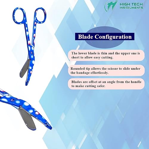 Miniatura 5 de Tijeras de vendaje de enfermera de 5.5 pulgadas + tijeras de punto de sutura de 4.5 pulgadas, juego de 2 tijeras de acero inoxidable para usar para