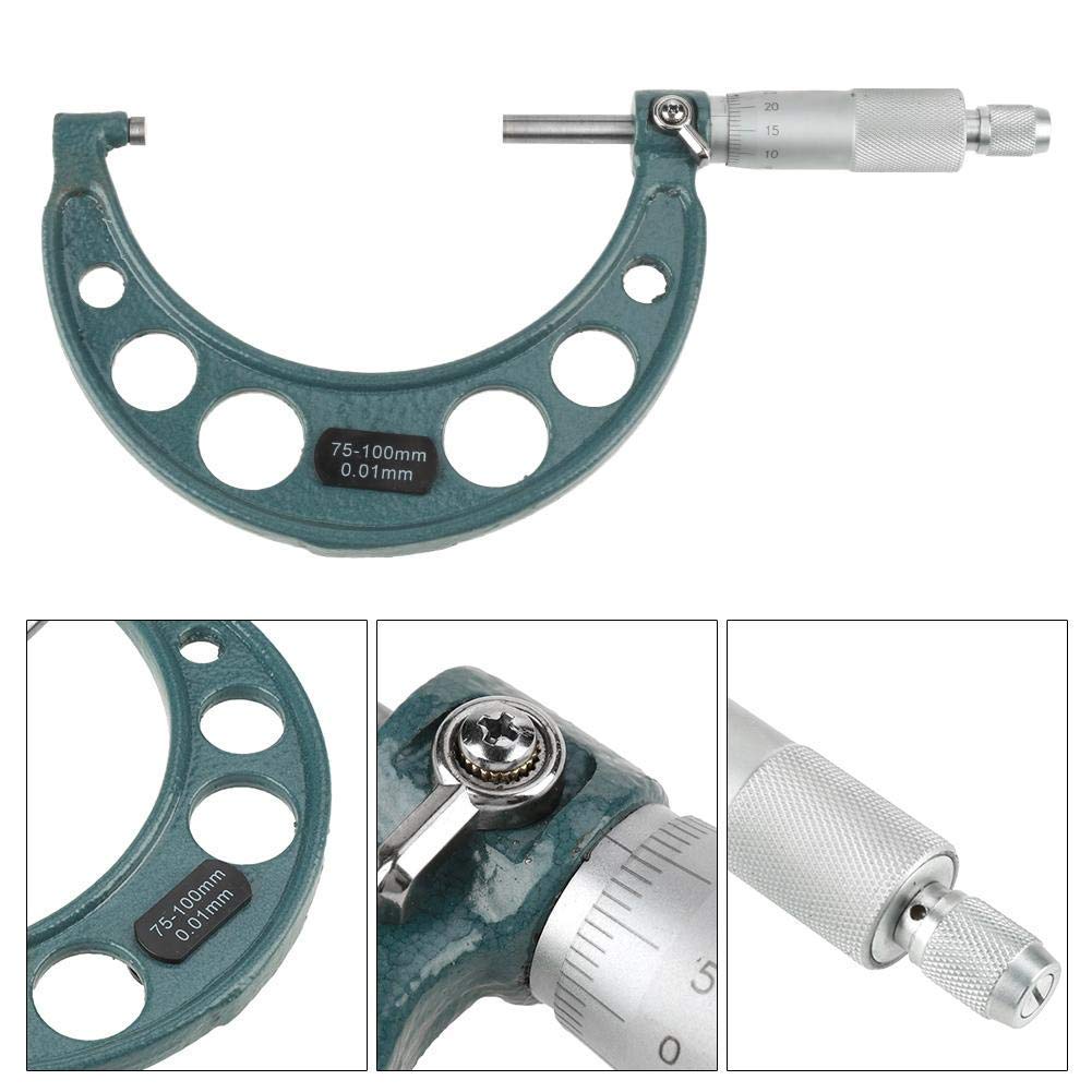 Bügelmessschraube 0-100 mm Bereich Messschraube 0.01mm Auflösung Mikrometer Mikrometerschraube Metrischer Außen Bremssattel, bügelmessschraube