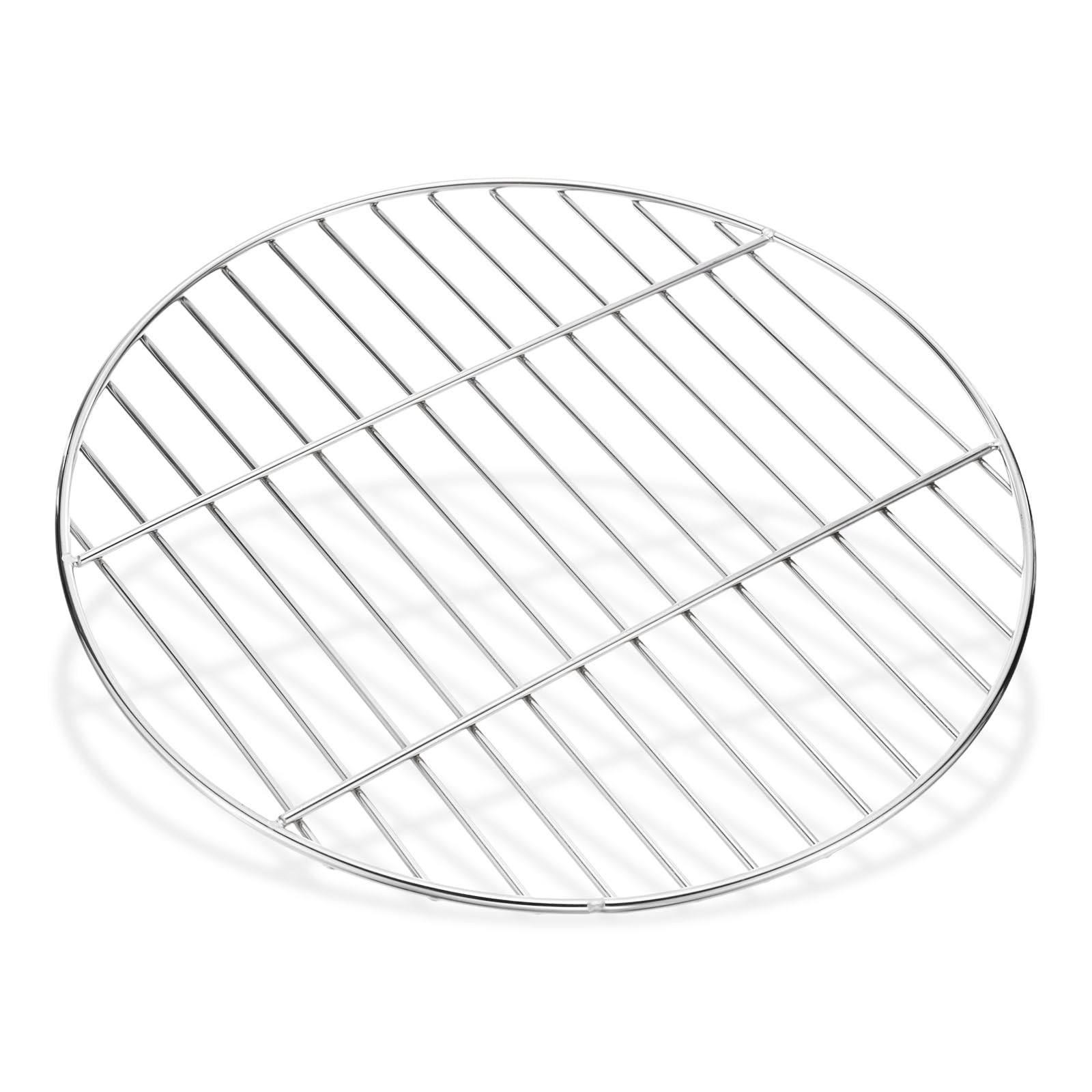 M METERXITY 1 Pack Round Grill Grate Replacement, Upgraded Thickened BBQ High Heat Stainless Steel Charcoal Fire Hinged Parts & Accessories, Cooking Grill Grate [14.96 Inch]
