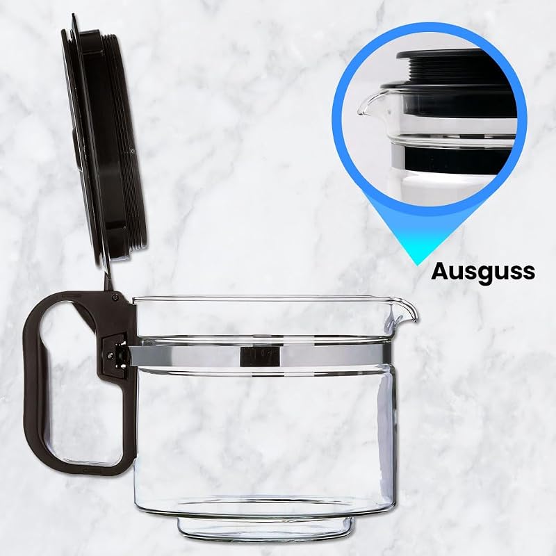 ANAKEL HOME univerzális nagy kávéfőző üveg csepegtetős kávéhoz, 12,5-15cm, szellőzőfedéllel