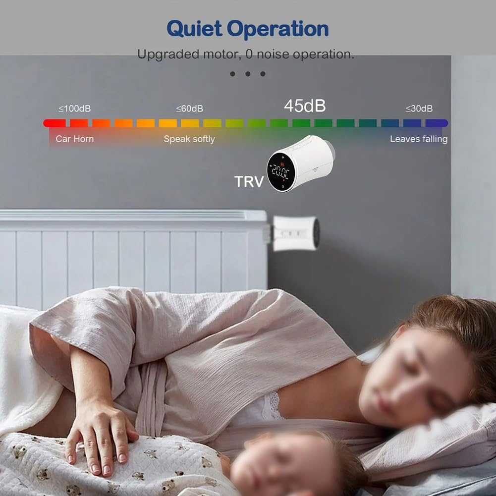 Valvola termostatica Tuya e ZigBee, TRV programmabile con controllo vocale Alexa YANDEX Alice, funzionamento silenzioso, funzione 6 timer