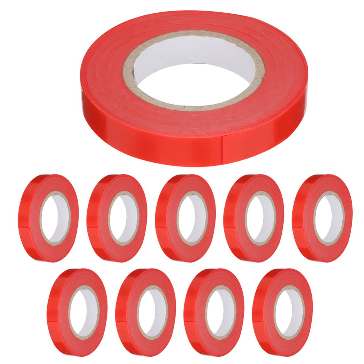 CHILDWEET Nastro Adesivo per Legare Piante 10 Pezzi in PVC Rosso per Pomodori e Peperoni, Riutilizzabile Senza Nodi, per Giardino e Piante da Interno