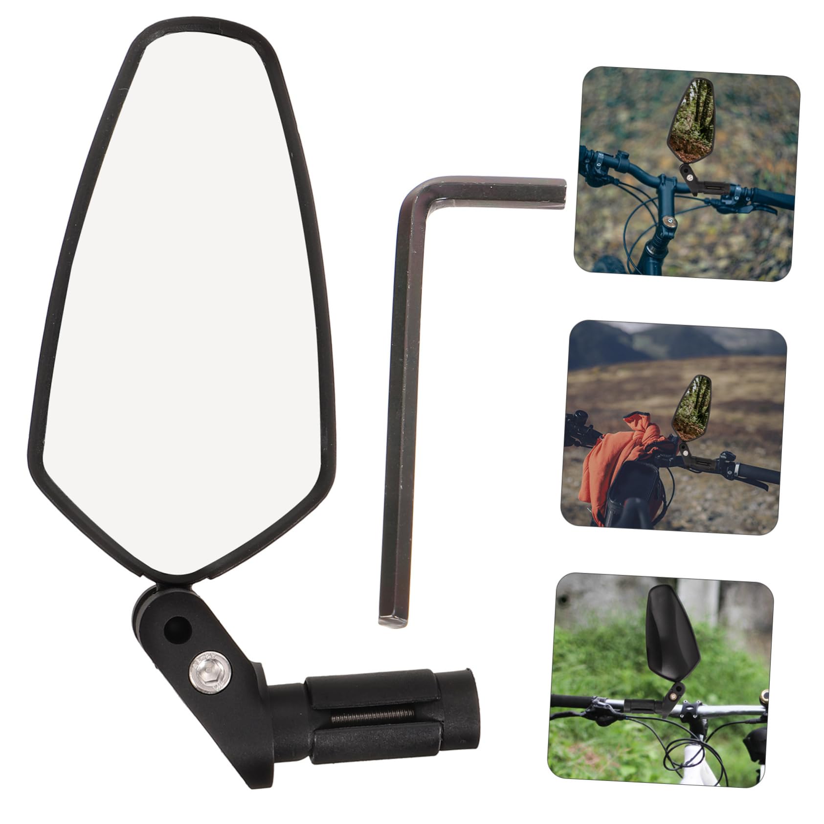Toyvian 4 Pièces Rétroviseur de Vélo Arrière Large Angle pour Vélo de Montagne Montage Guidon