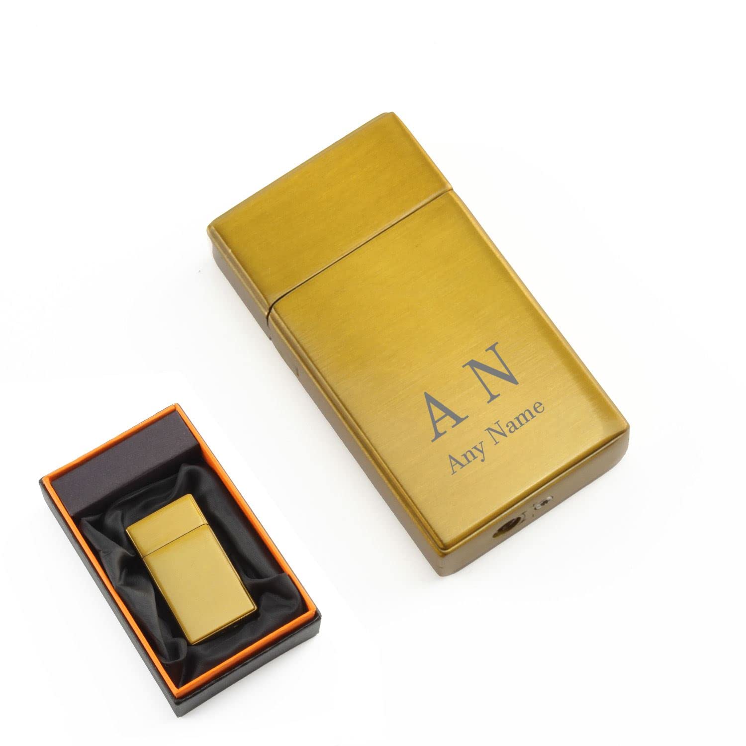 Personalised Engraved Gold Torch Gas Jet Lighter, Comes With Presentation Box, Initials Design, Gift For Him, Grandad, Engraved In The UK