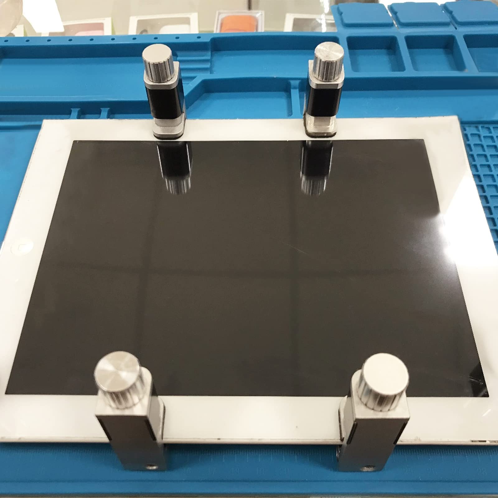 4 Pezzi Morsetti Smartphone di Fissaggio Regolabile per Schermo LCD, Strumenti Morsetti per Display Smartphone Metalliche Morsetti Regolabile Schermo per Morsetti Telefono e Tablet
