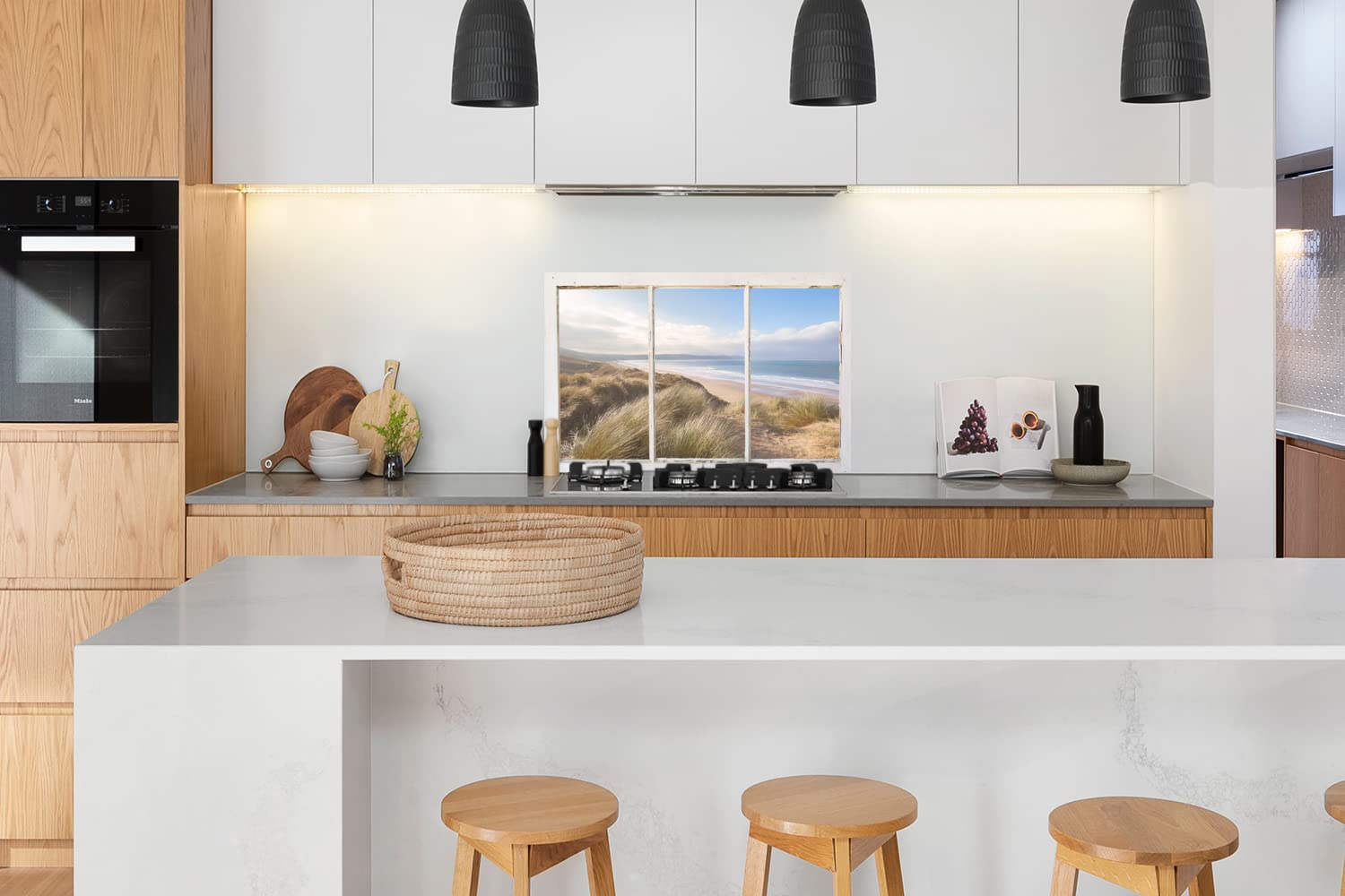 Credence Tropical - Plage - Mer Fond De Hotte 100x65 Cm Credence