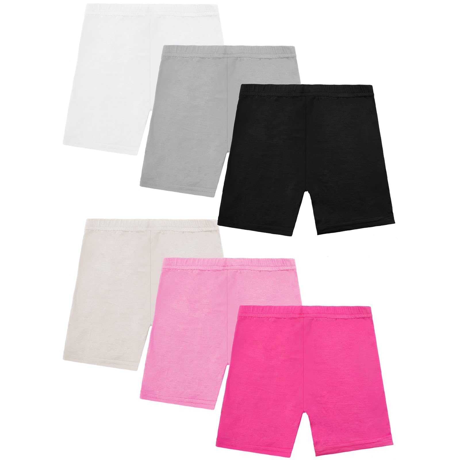 6 Pack Dance Shorts Girls Bike Short Breathable and Safety 6 Color