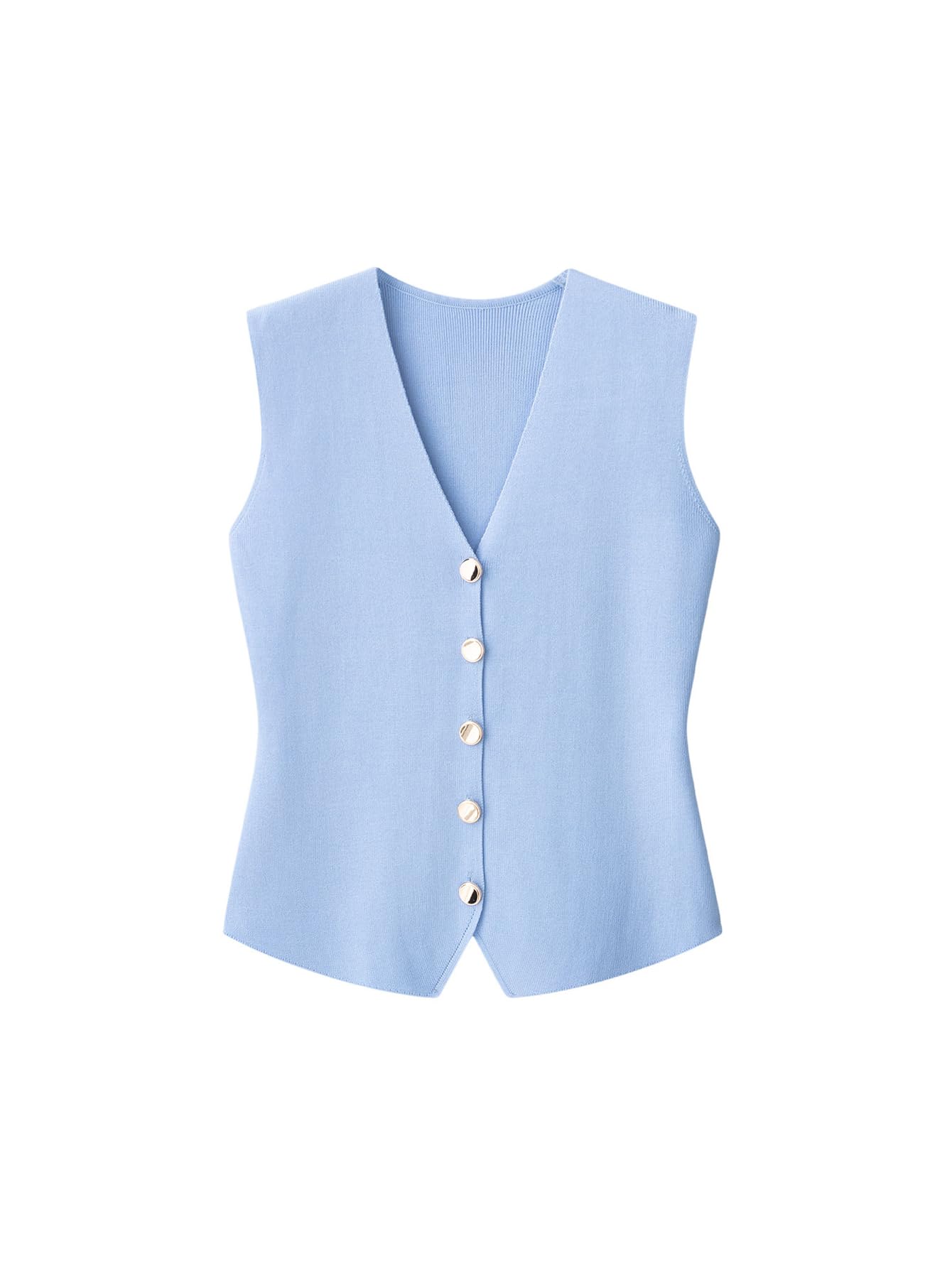 Verdusa Womens Old Money Clothes Elegant Sweater Vest Button Sleeveless Lightweight Knitted Tank Top