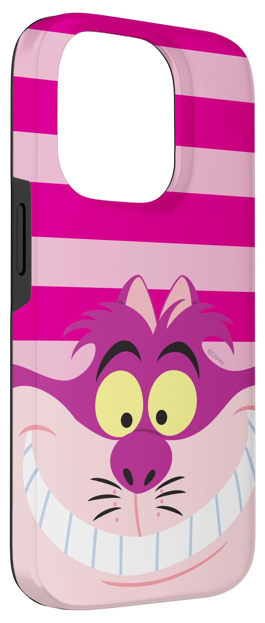 Custodia per iPhone 14 Pro Disney Alice nel Paese delle Meraviglie Stregatto Rosa Strisce