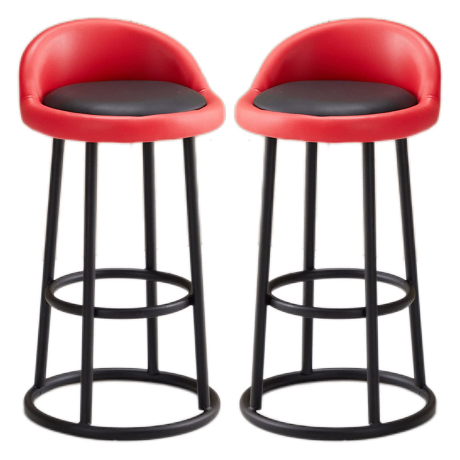 Tabourets de bar lot de 2 chaises de petit-déjeuner rembourrées en PU avec repose-pieds