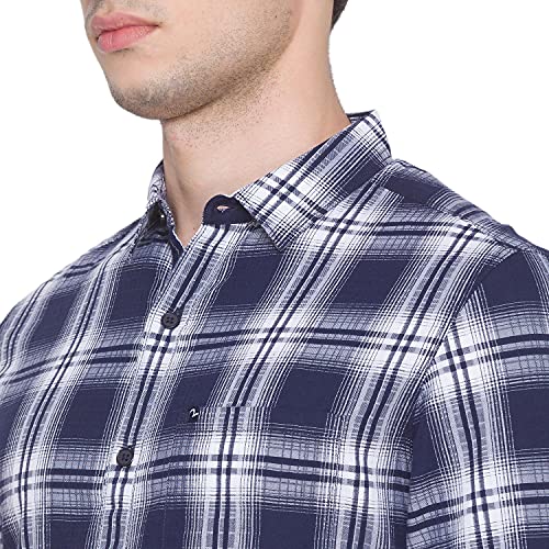 Image of Spykar Men's Checked Slim Fit Shirt