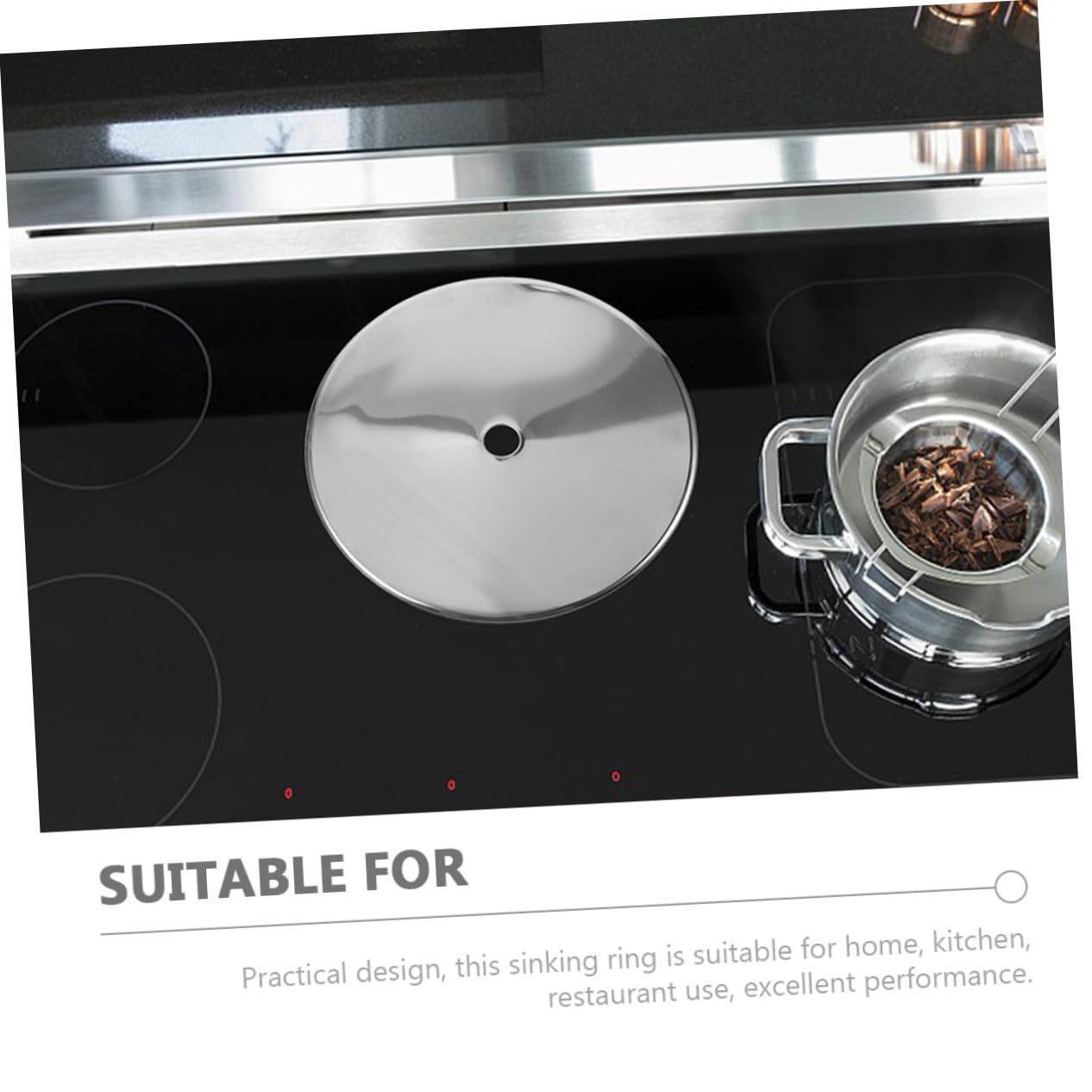 Anillo de Acero Inoxidable Engrosado para Cocina de Inducción Difusor de Calor para Cocina de Gas Tapa de Placa de Inducción de Adaptador