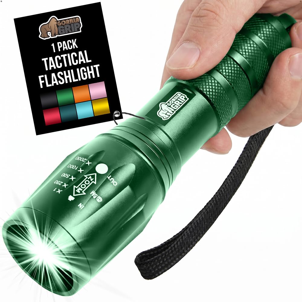 Amazon.com: GORILLA GRIP Powerful LED Tactical Flashlight, 750 FT