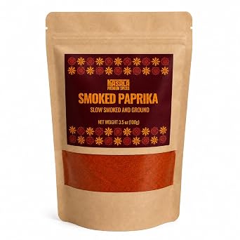 Smoked Paprika Powder Spanish Style Pimenton, Rich Smoky Flavor for BBQ, Meat & Vegetables Premium European Spice 3.5oz 100g