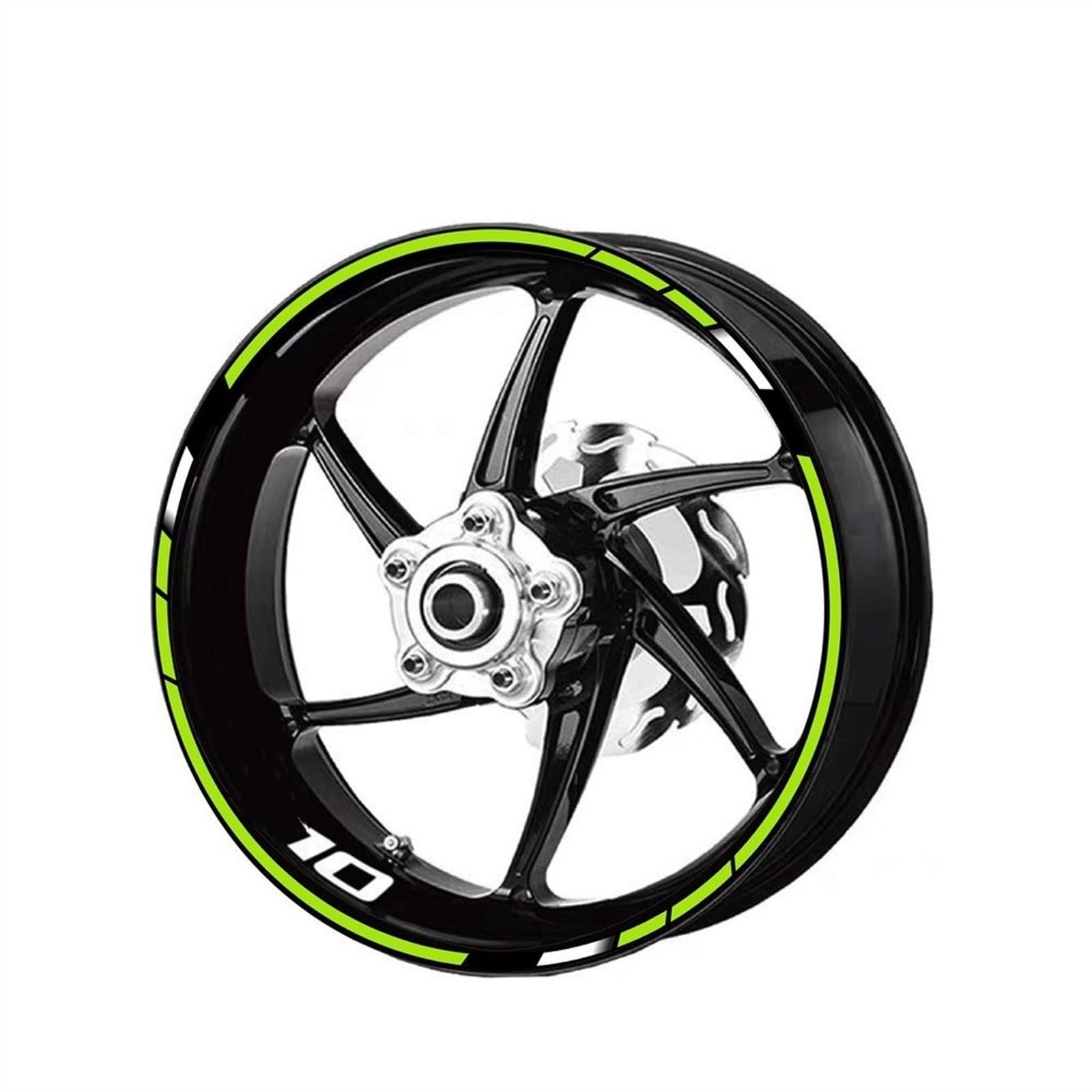 Stickers Motorcycle Wheel Stickers Night Reflective Decorative Rim for Kawasaki ZX10R ZX-10R ZX 10R(Style 7)