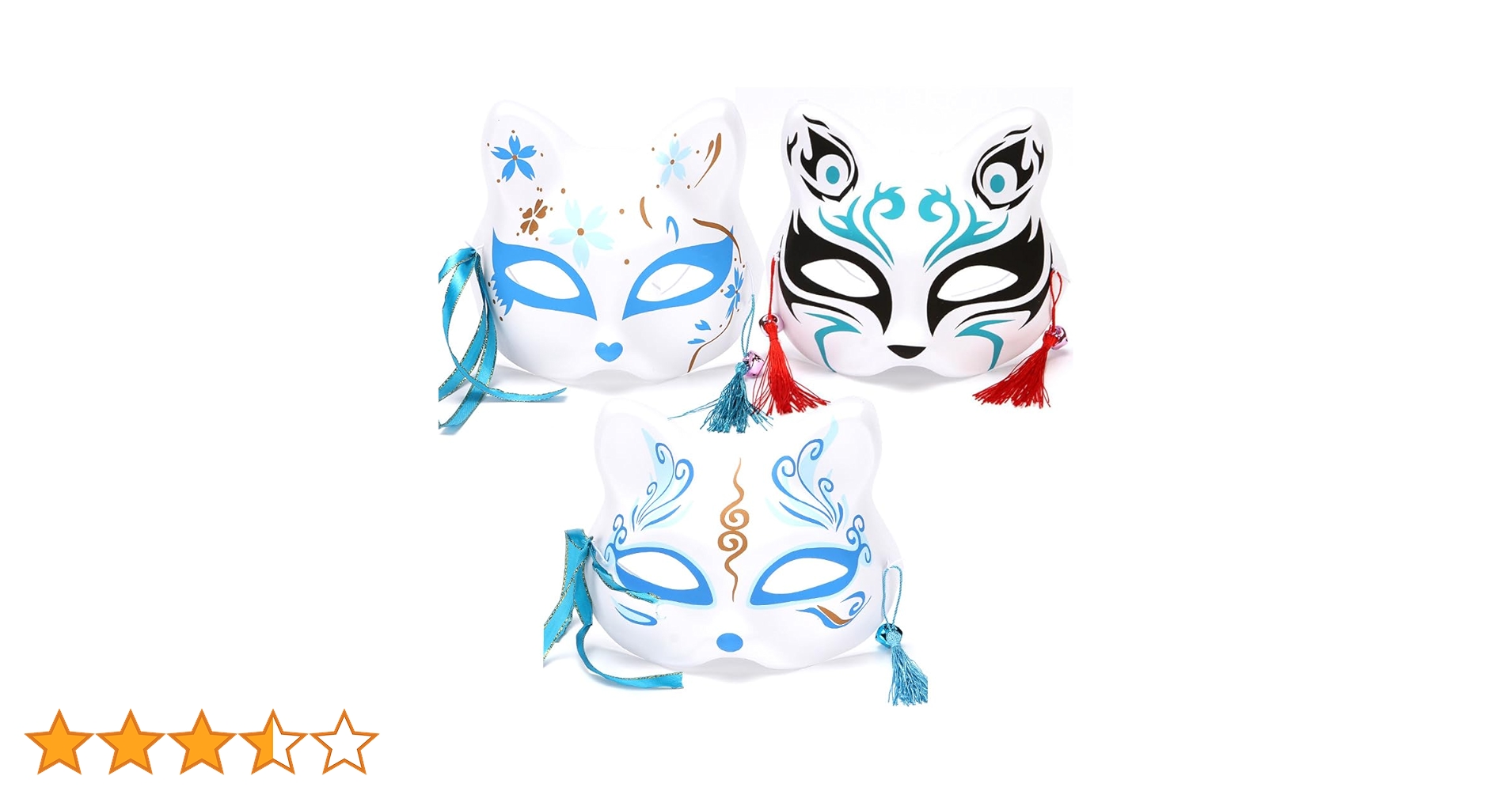 いずみ☆３点☆きつねミニお面セット ミニきつね面 3色ミックス12個セット 卸売り価格で通販