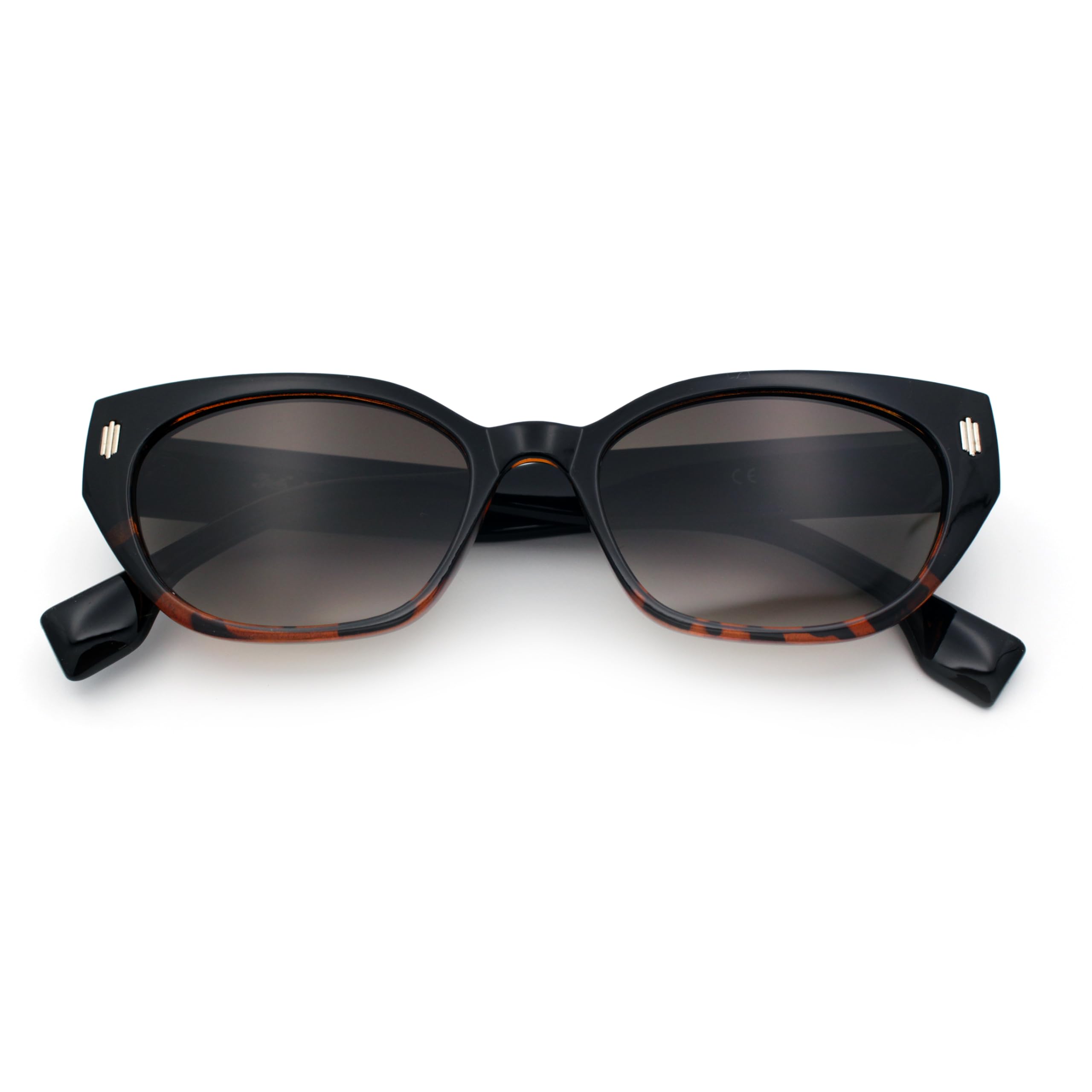 SA106 Womens Mod Urban City Hipster Rectangle Cat Eye Plastic Sunglasses