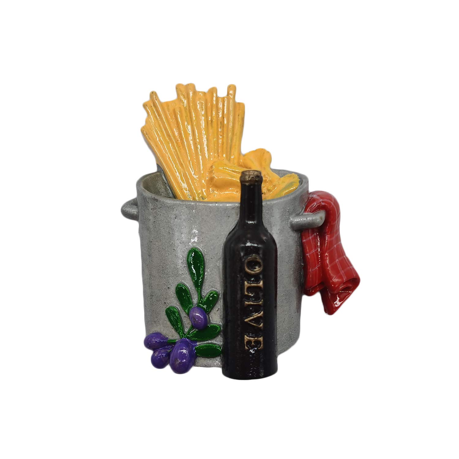 Wedarego Italy Spaghetti Olive Italy 3D Spaghetti Olive Refrigerator Magnet Resin Travel Souvenirs,Handmade Home & Kitchen Decoration Italy Fridge Magnet Collection Gift