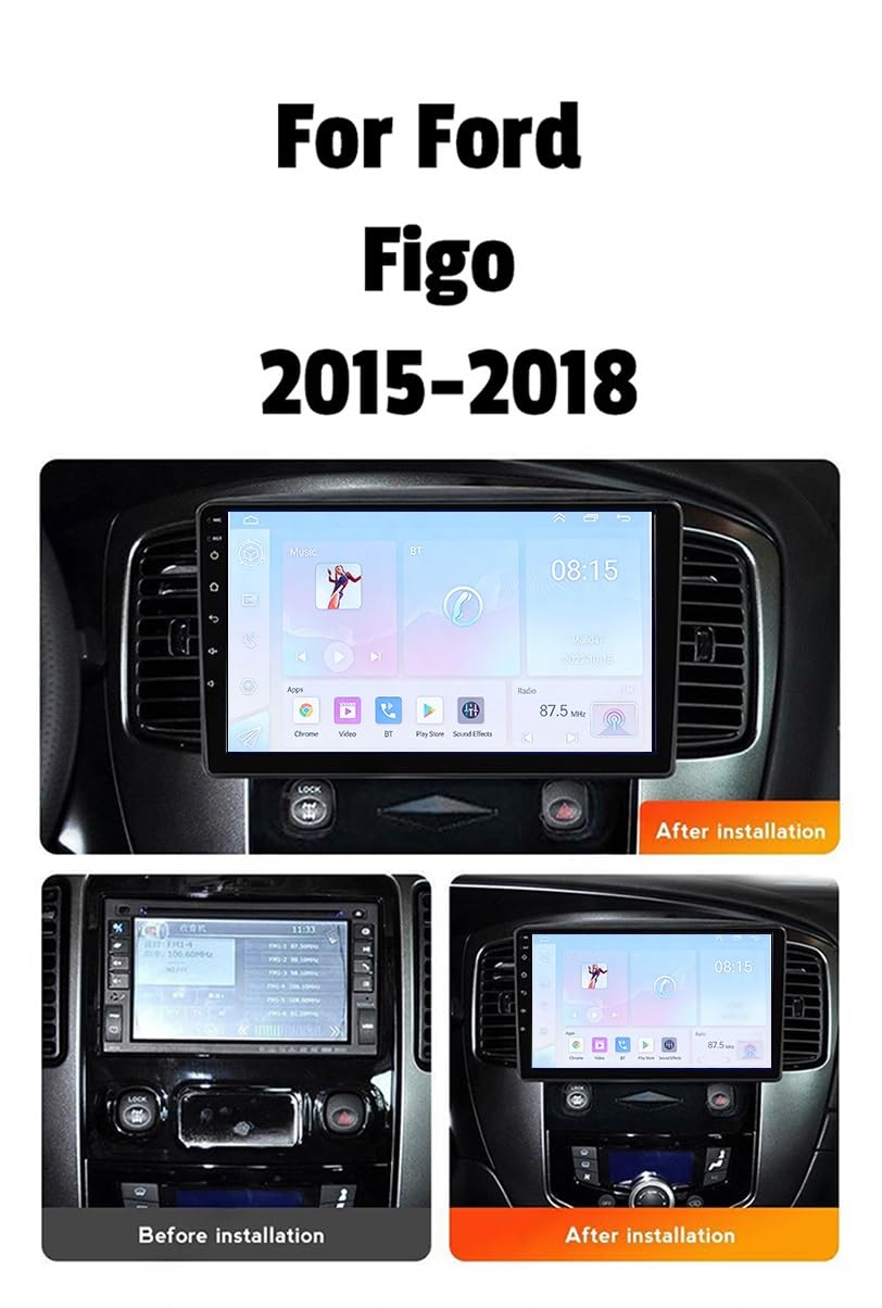 2K Radio Samochodowe dla Ford Kuga 2008-2010 Ekran Dotykowy QLED Android 13 9-Inch/Bezprzewodowe CarPlay/Android Auto/WiFi/FM AM RDS Radio/GPS/Bluetooth/Kamera Cofania/ADAS DVR(M100CP)