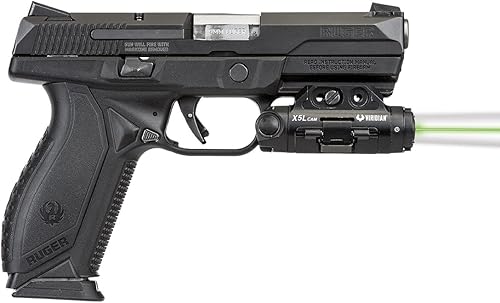 Viridian Weapon Technologies, X5L Gen 3 - Láser verde universal, luz táctica de 500 lúmenes y cámara HD, negro, se adapta a la mayoría de pistolas