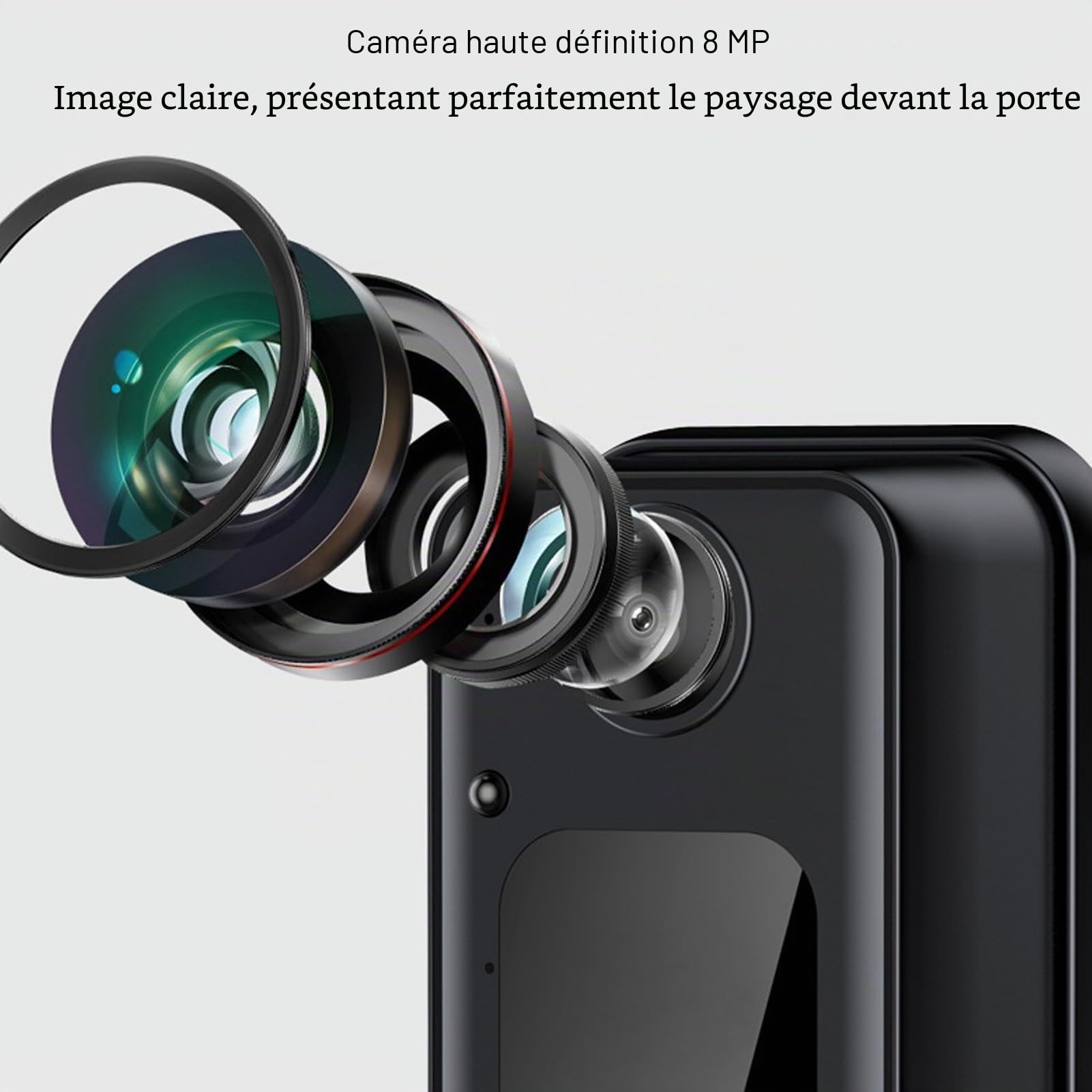 Annadue Visiophone sans Fil WiFi, Caméra de Sonnette 1080P avec Moniteur, Système D'interphone Vidéo avec Sonnette Vidéo à Vision Nocturne pour la Surveillance à Domicile