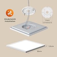 BLNAN LED mennyezeti lámpa mozgásérzékelővel, 18W távirányítóval, meleg/hideg fehér 7