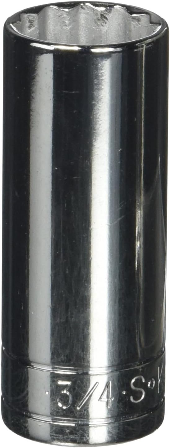 SK Tools USA 3/8" Drive, 3/4", 12 Point, Deep Chrome Socket | 42424