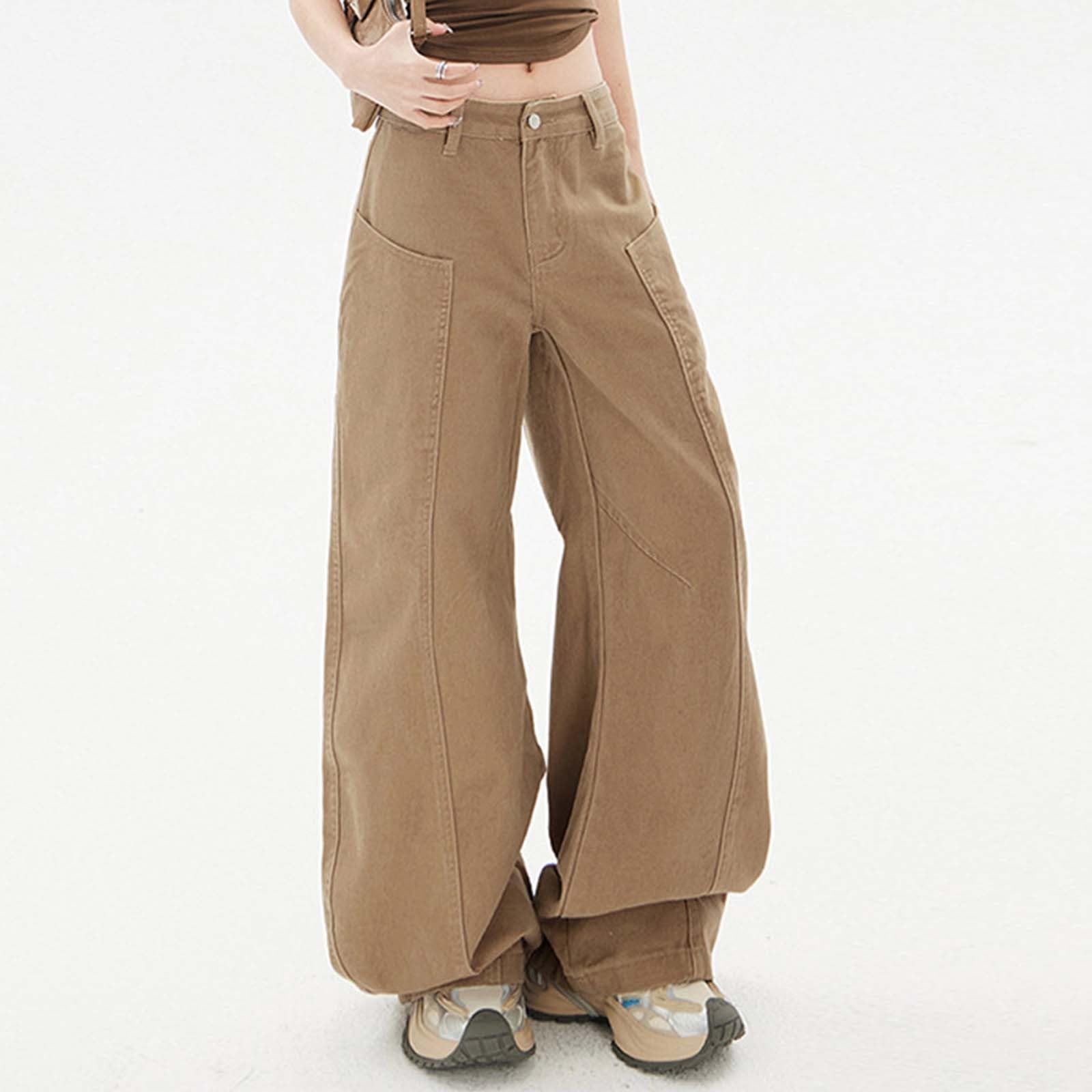 Vaqueros Mujer Ropa De Jeans Tallas Grandes Pantalones Y2K Casual Wide Leg Anchos Deportivos Cargo Rectos Baile Urbano Push Up