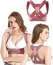 مصحح وضعية الظهر للرجال من ان اتش سي دي اف ايه حزام دعم الجسم والنساء - لتصحيح العمود الفقري والجسم بينك، M