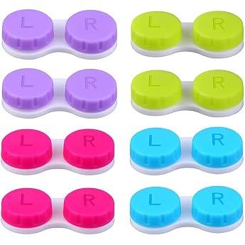 8-Piece Contact Lens Case Set - Leak-proof Contact Lens Cases - Practical for Travel and Home