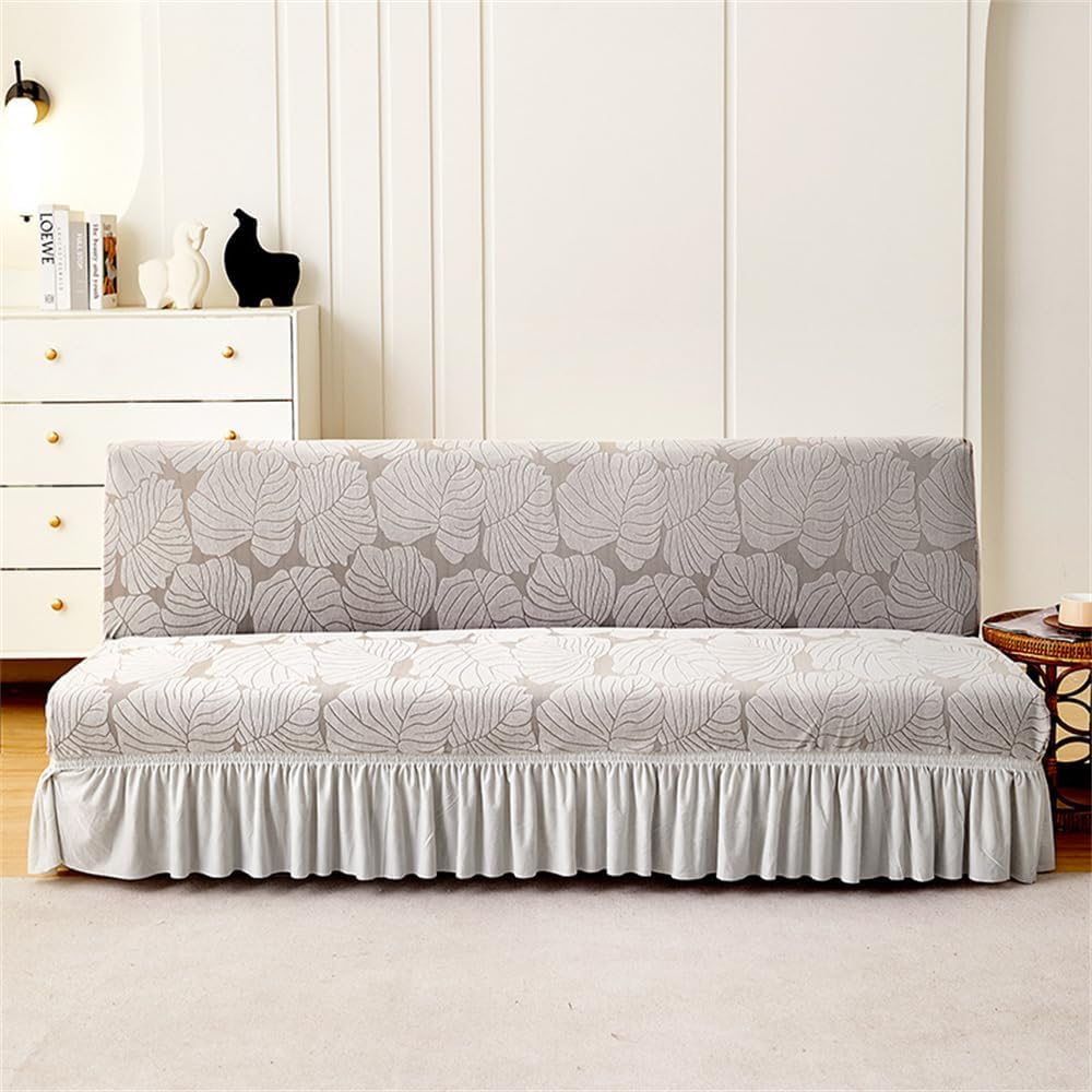 Housse de canapé sans accoudoirs en velours à plis pour un salon chaleureux et cocooning