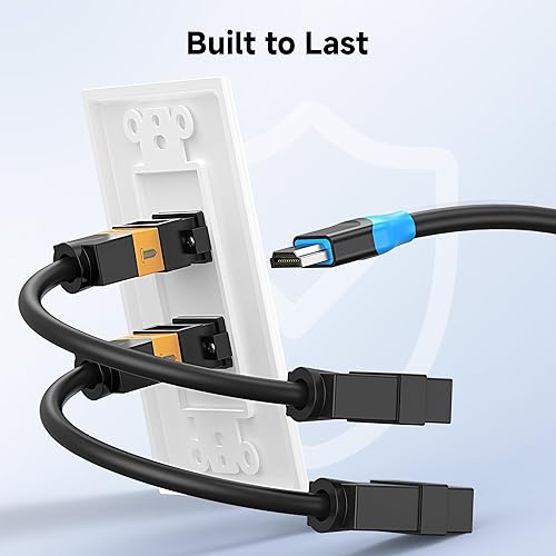 Miniatura 6 de Cable Matters Paquete de 2 placas de pared HDMI de 2 puertos en blanco (soporte de paso 4K UHD, ARC y Ethernet)