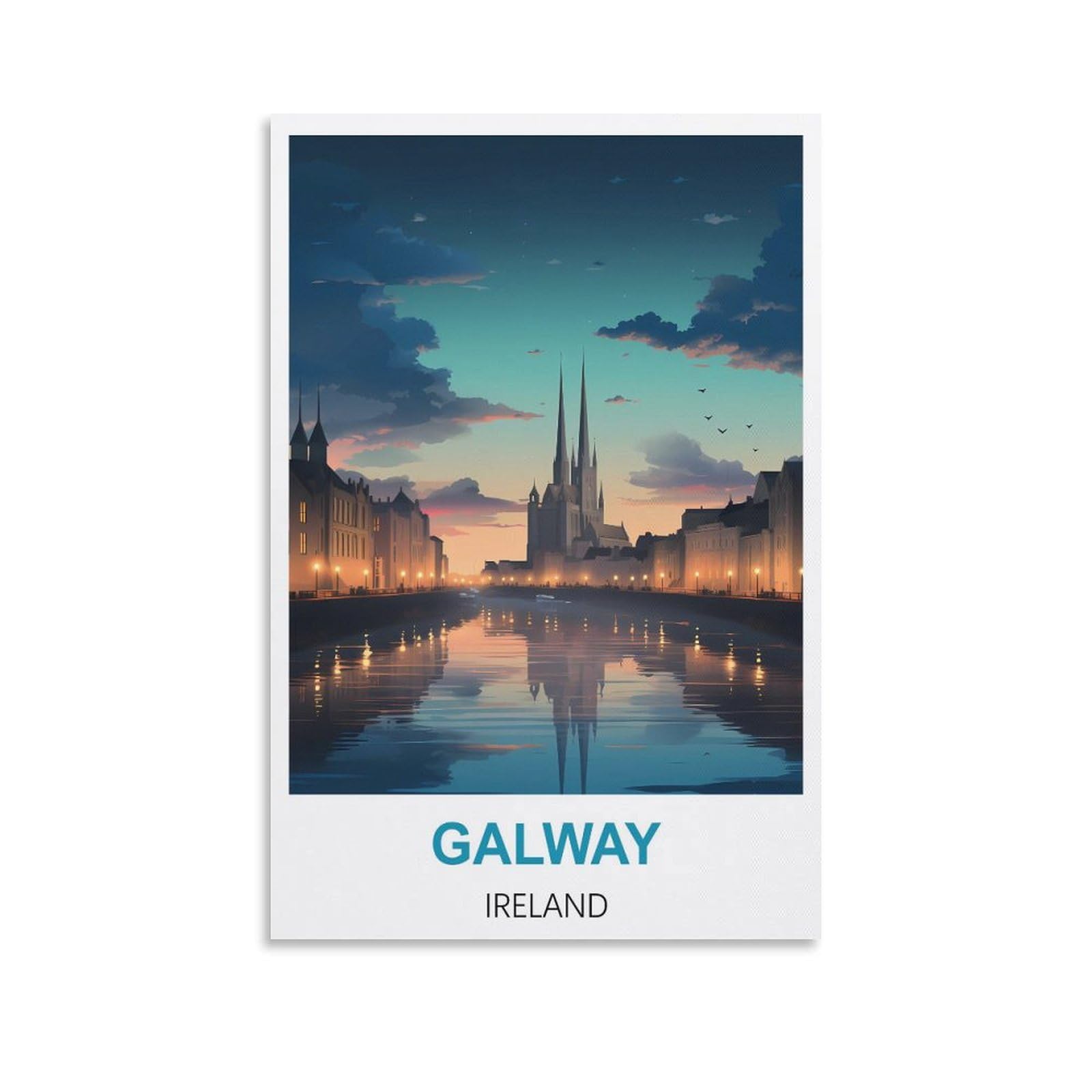 Metal Sign Tin Sign,Galway Irelands,Cave Signs Art Plaque Poster Wall Decor for Home Kitchen Bar Club Coffee Shop Orchard Decoration 30x30cm