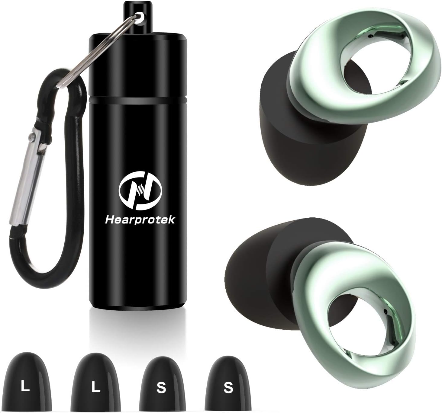Ear Plugs for Sleeping, Hearprotek Upgraded Memory Foam Tips Sleep Earplugs Sound Blocking Noise Cancelling for Noise Reduction, Light Sleepers, snoring and Work(Light Green)