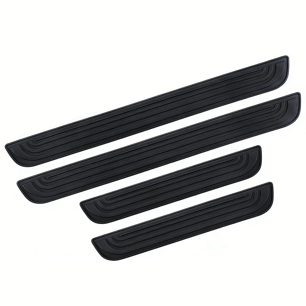 Aafei Black Car Door Sill Scuff Plates For Renault Captur (J87 Hjb 2013-2025 2026),4 Pcs Anti-Scratch Entry Guard Door Step Protectors Paint Protection,