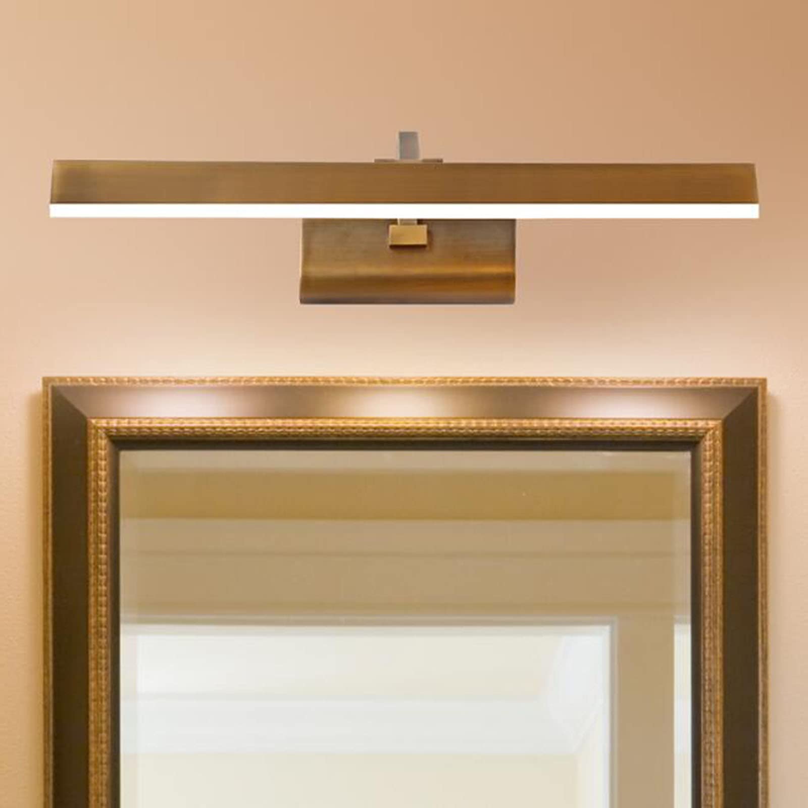 Nowoczesna lampa łazienkowa – wodoodporna, przeciwmgielna, z oświetleniem LED – do makijażu i golenia (wbudowane światło)(Warm Light,60cm)