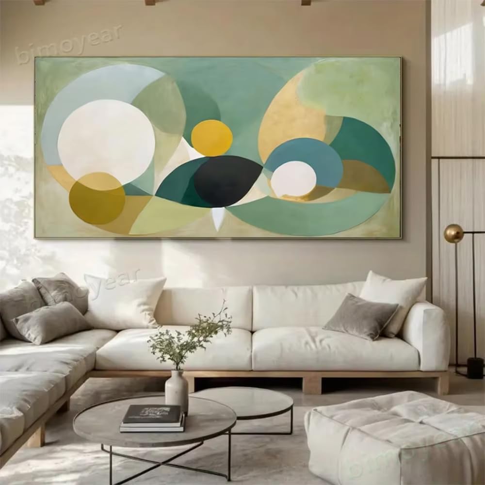 IHHGNB 1pc Frameless Canvas Painting Abstract Joyful Colors Wall Art Picture on Canvas Paints Mural for Living Room Home Decor(50x100cm(20x39in)/No frame)