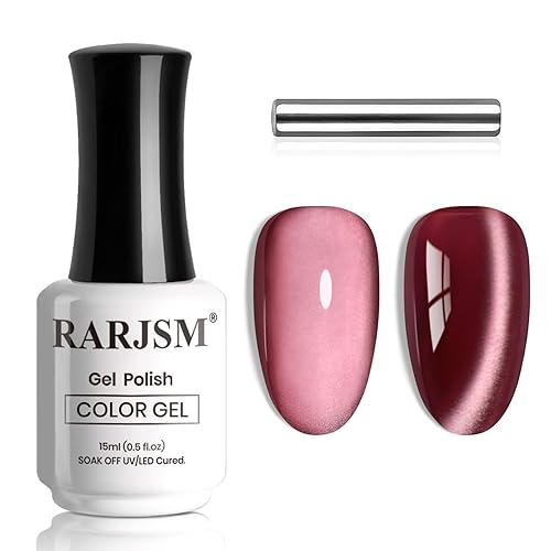 RARJSM Wine Red Cat Eye Gel Nail Polish Smoothie Ceramic