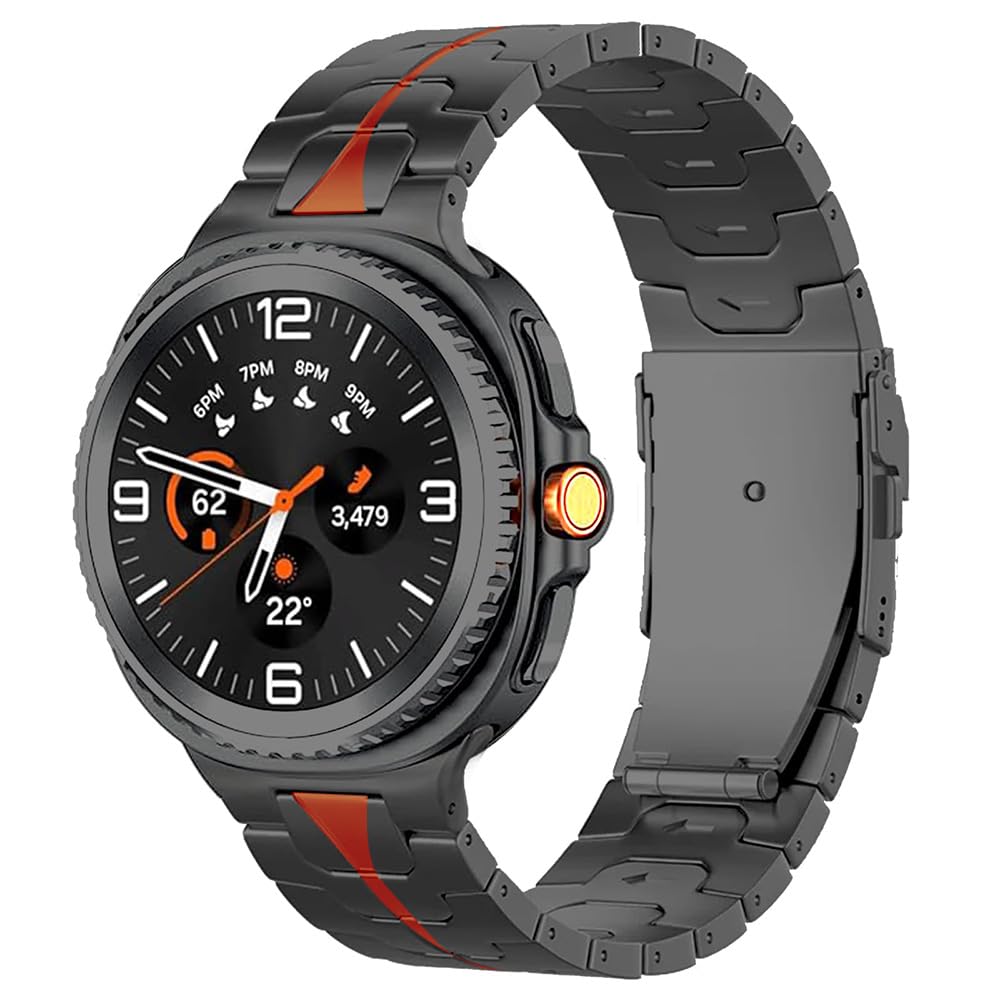 Bracelet de montre en métal titane compatible avec Samsung Galaxy Watch 8 40 mm/44 mm/8 Classic 46 mm 2025, Galaxy Watch 8 pour homme et femme