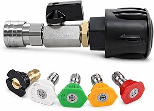Fieldstar Brass Adapter with 5° High Pressure Nozzle | Quick Connect Car Washer Connector | Suitable for Karcher Type Pipe | Leak Proof