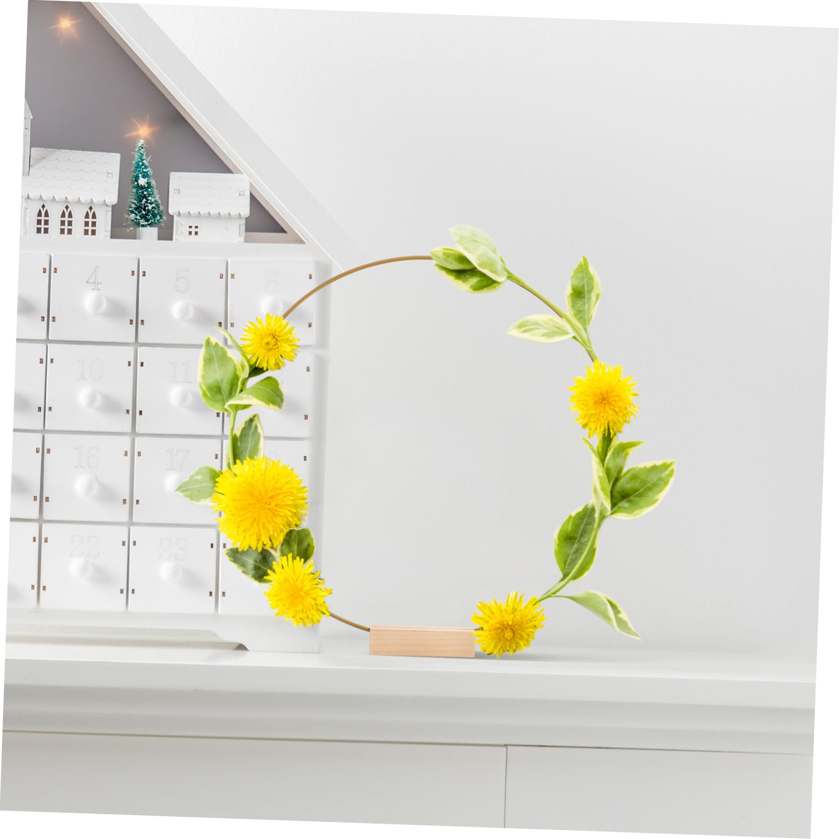 BESTYASH Anillos de Macramé Metálicos 30 Cm con Base de Madera, 10 Piezas, Aros para Manualidades y Centros de Mesa, Decoración para Bodas y Eventos, Soporte Decorativo para Flores