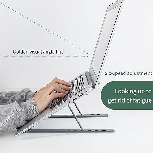 Miniatura 5 de Foldable Desk Laptop Stand Notebook Adjustable 6 Gear Portable Holder for Tablet Desktop Ergonomic Laptop