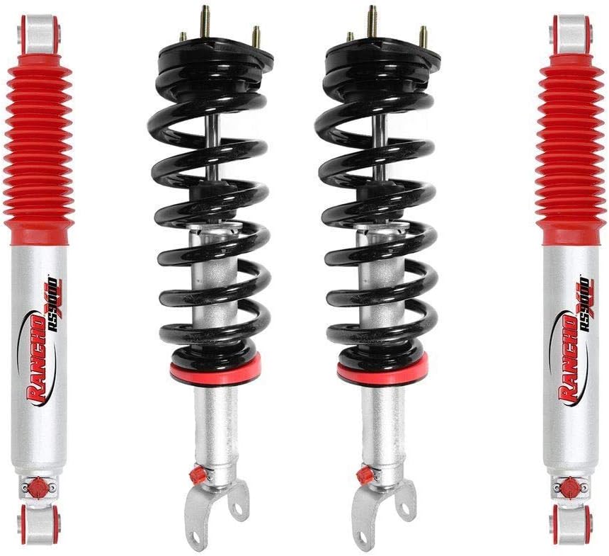 Rancho Suspension QuickLIFT Loaded Strut and Rear RS9000XL Shocks For Dodge Ram 1500 4WD 2009-16