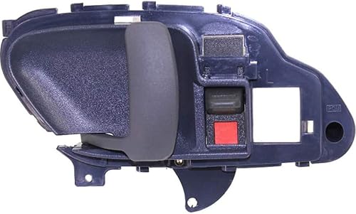KarParts360 Para GMC K2500 - Manija de puerta interior delantera o trasera, lado del conductor, color azul 1995-2000, con botón de bloqueo de