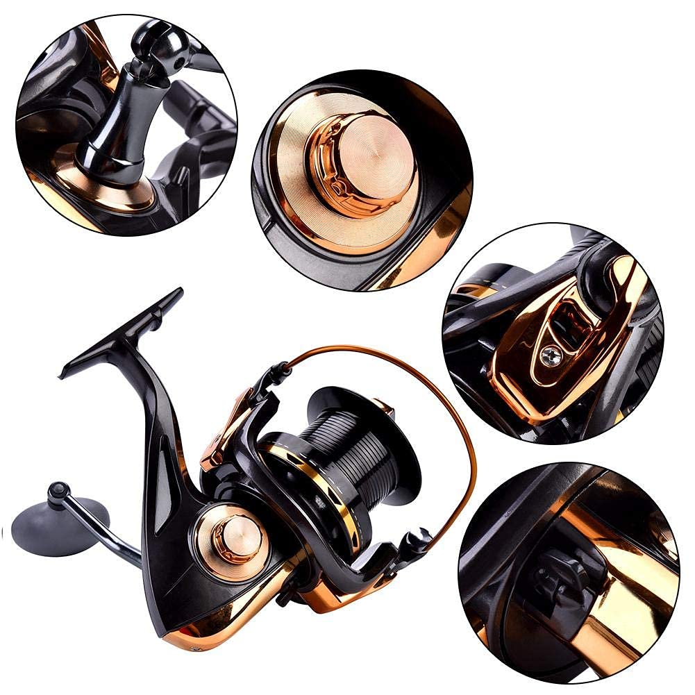 1 Pc Moulinet De Pêche, 12 + 1BB Métallique Casting Mer Moulinet De Pêche À Haute Vitesse Spinning Reel Fishing Tackle Accessoires