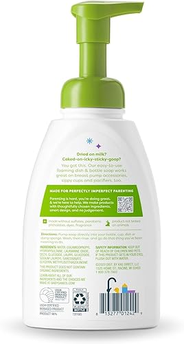 Miniatura 2 de Babyganics Jabón espumoso para platos y botellas botella bomba sin fragancia 16 onzas paquete de 3 el embalaje puede variar