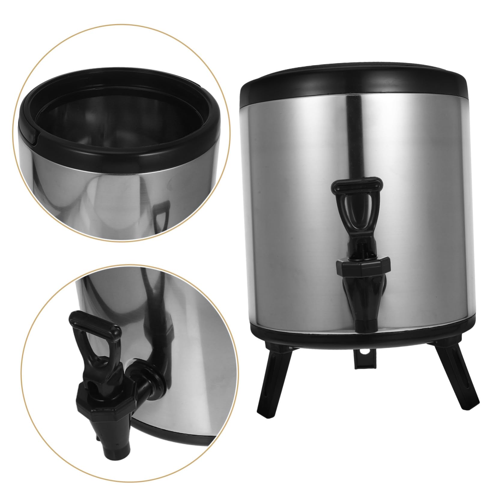 Garneck Dispensador de Bebidas de Acero Inoxidable de Doble Capa Aislante para Café y Agua Caliente o Fría para Catering Eventos y Uso Comercial