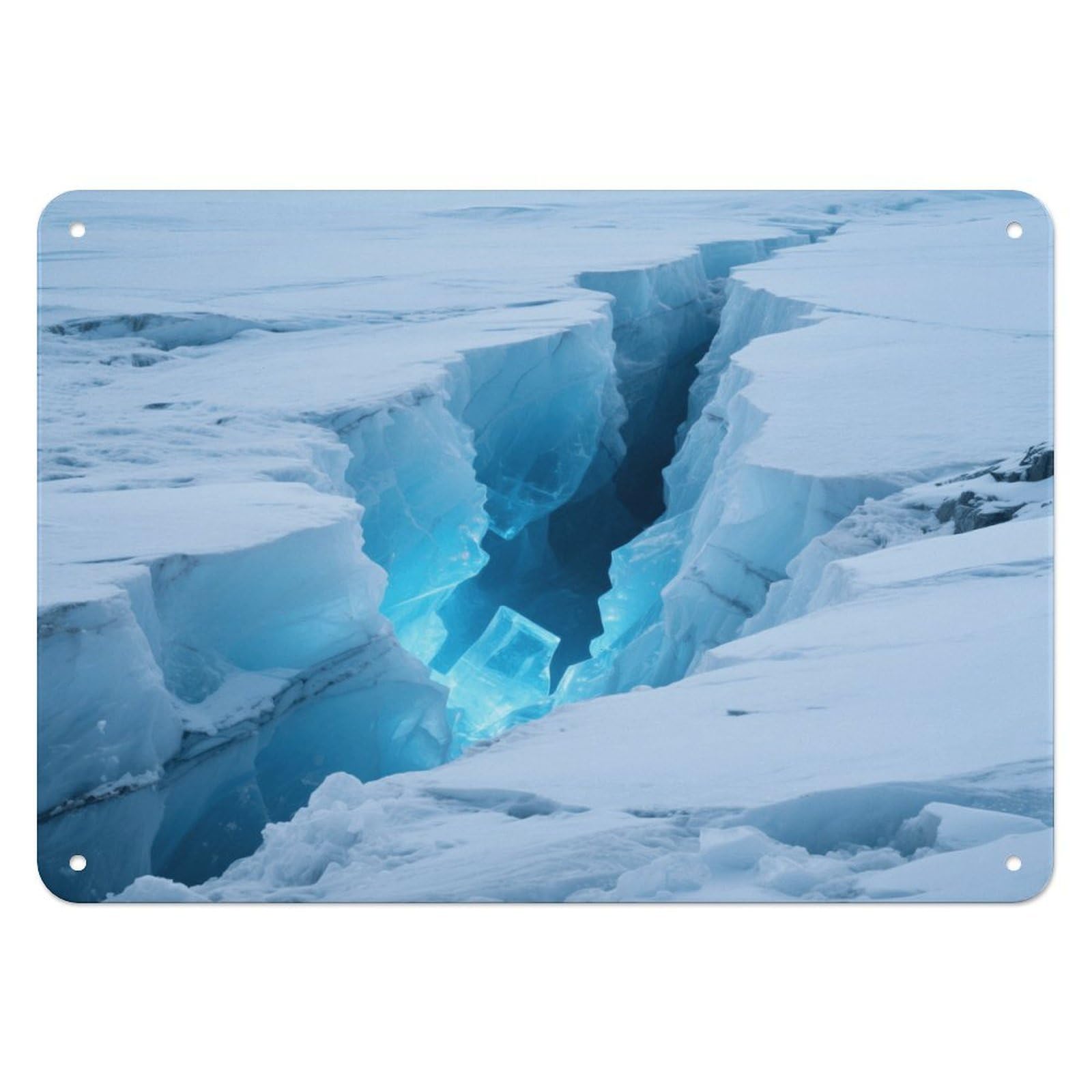 Fekiloot Style Glaciers Cracks Ice Caves Wall Decor Iron Painting Metal Sign