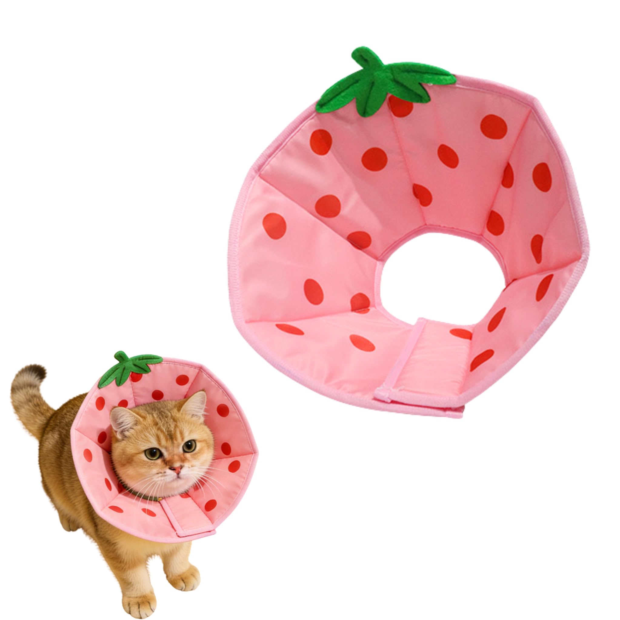 Soft Cat Recovery Collar Adjustable Pet Recovery Collar Cute Cat Cone to Stop Licking After Surgery Soft Kitten Cone for Small Dogs Cats and Kittens Lightweight Pet E-Collar
