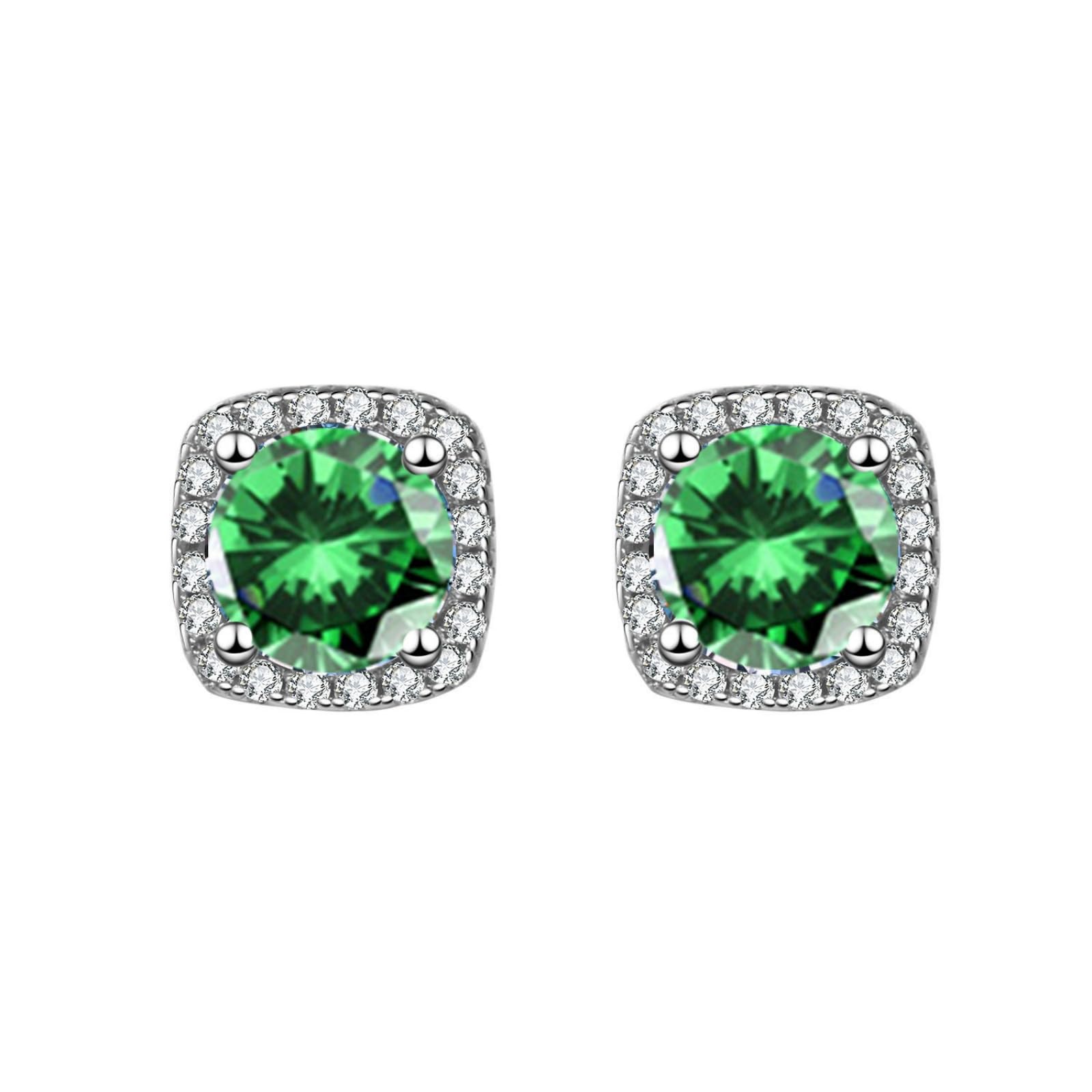 Orecchini Argento Donna, Quadrato Cubic Zirconia Orecchini Studs Per Le Donne Argento Orecchini Punto Luce Orecchini Anallergici Donna Orecchini Donna Argento Per Ragazze E Uomini
